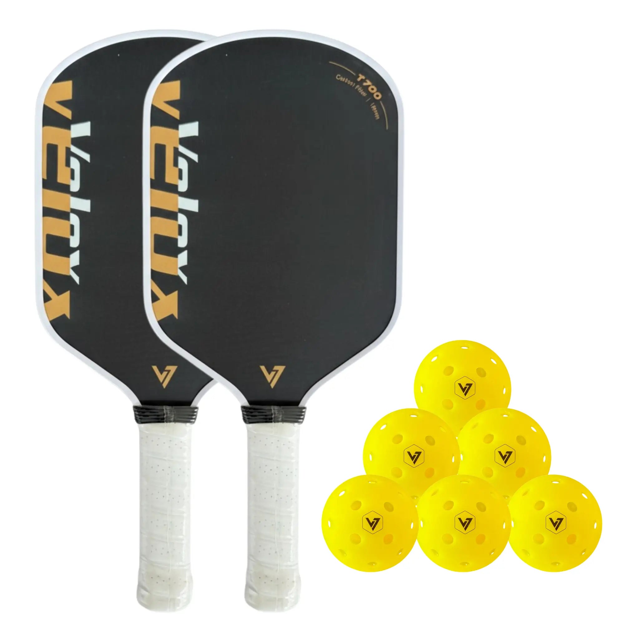 Velox Pickleball Paddle Set of 2 Elite Premium Kit with Balls